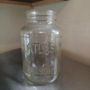 16oz Atlas Mason Glass Jar
